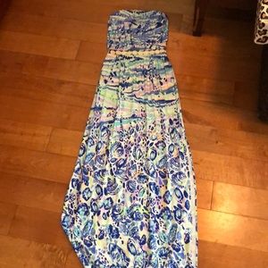 Beautiful Lilly Pulitzer Strapless Maxi Dress